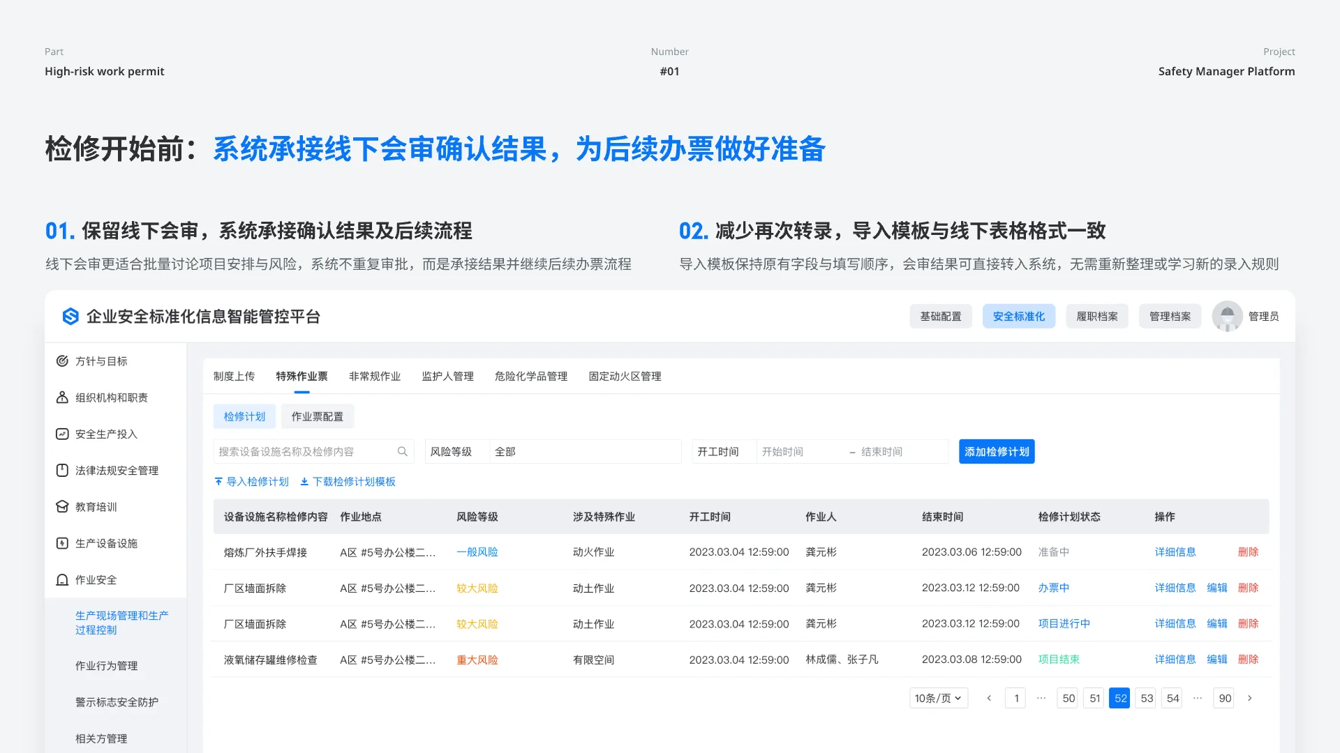 高风险作业票申请效率设计一
