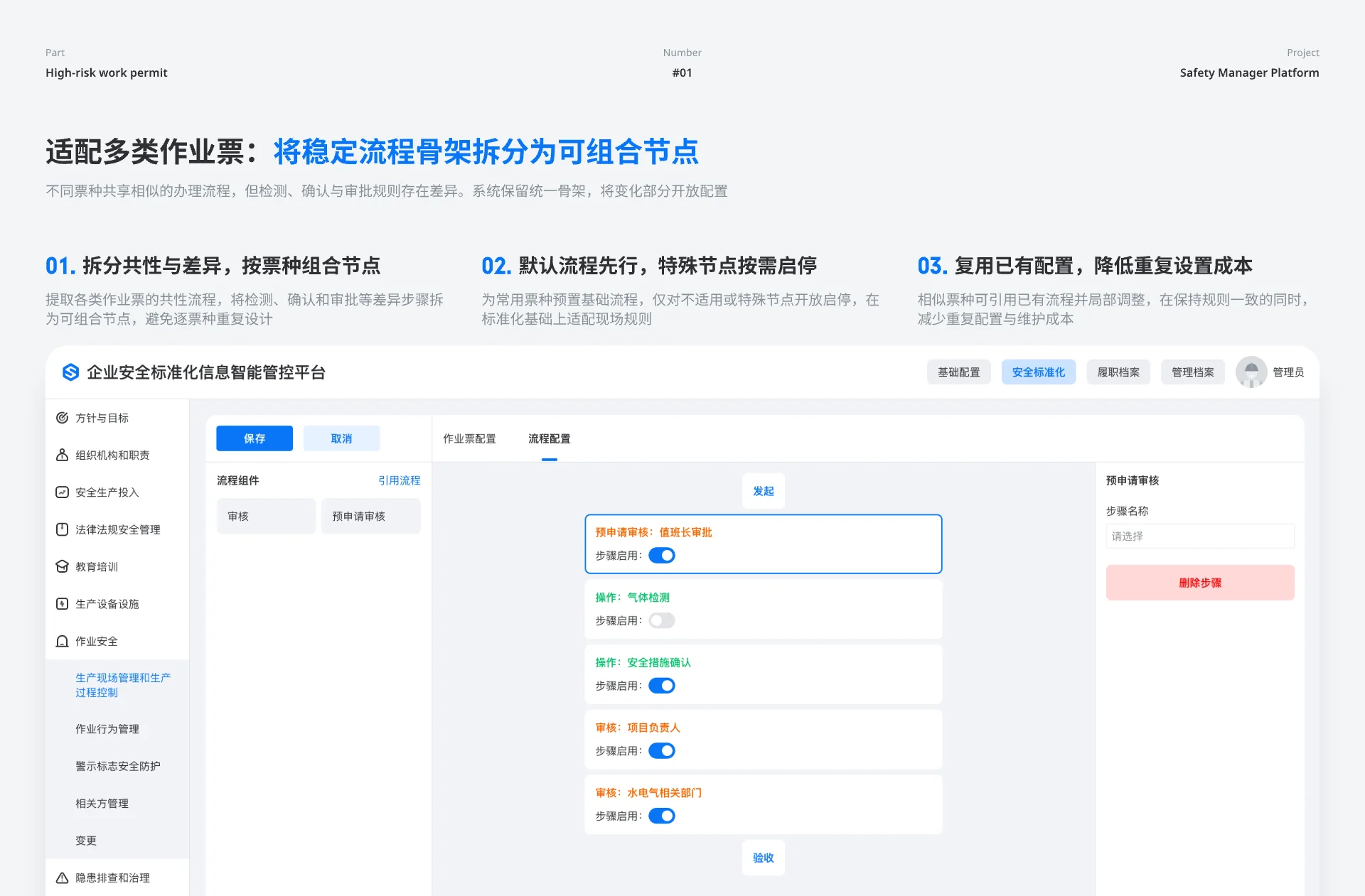 高风险作业票自定义流程设计